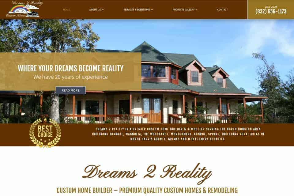 Dreams 2 Reality Custom Homes & Remodeling by Dan Wimmer Law